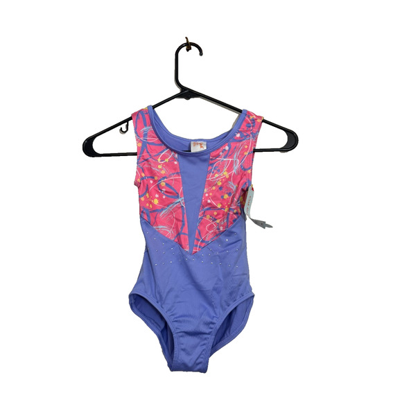 Cat & Jack Other - Cat & Jack Girls' Gymnastics 'Scribbles' Pull-on Leotard Size S Periwinkle Blue